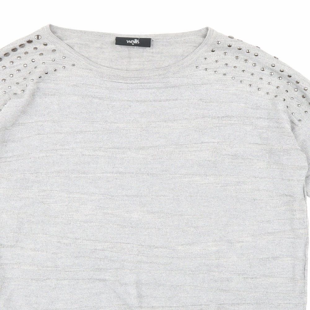 Wallis Womens Grey  Knit Jumper Dress  Size M