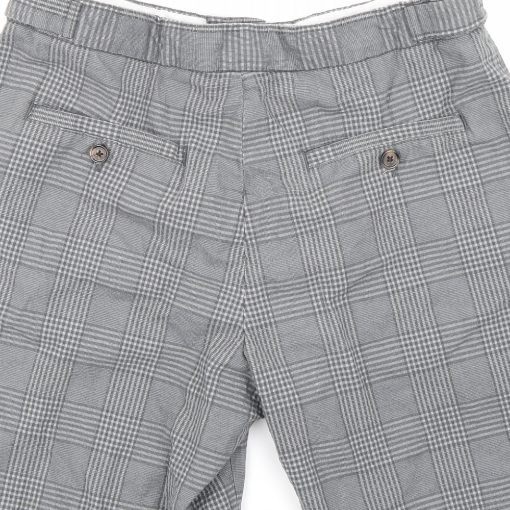 Denim Co Mens Grey Check  Chino Shorts Size 32