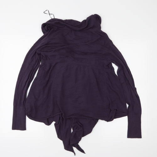 Crafted Womens Purple  Knit Cardigan Jumper Size S
