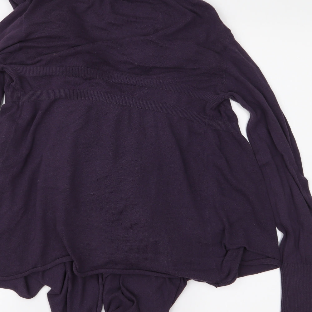Crafted Womens Purple  Knit Cardigan Jumper Size S