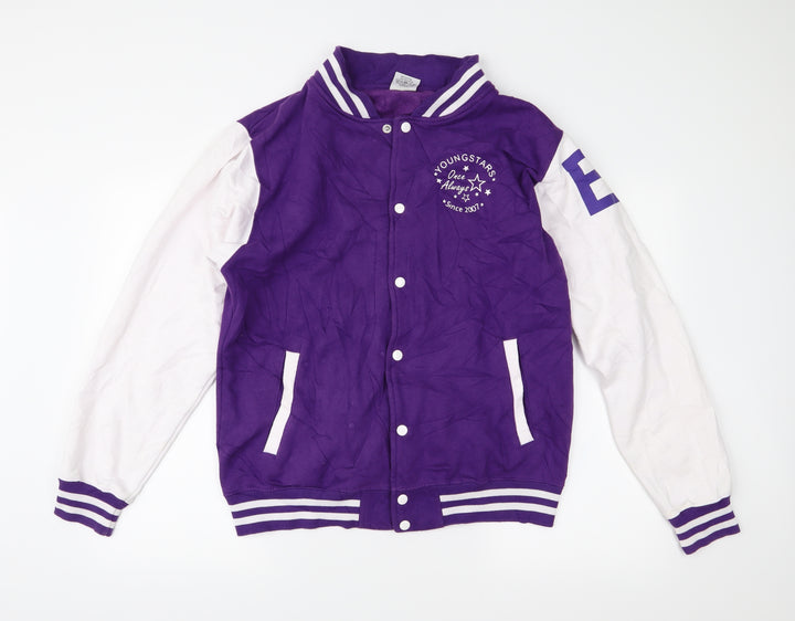 Awdis Boys Purple Jersey Jacket Size L