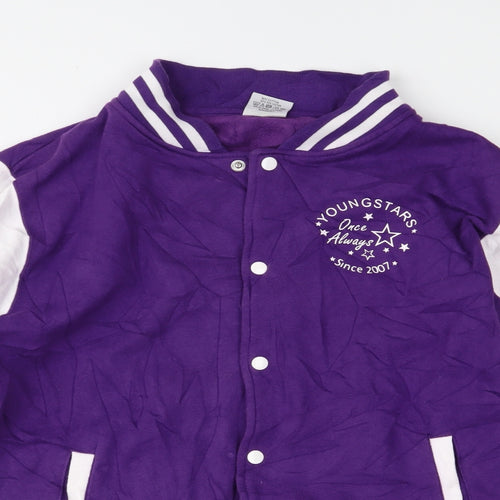Awdis Boys Purple  Jersey Jacket  Size L