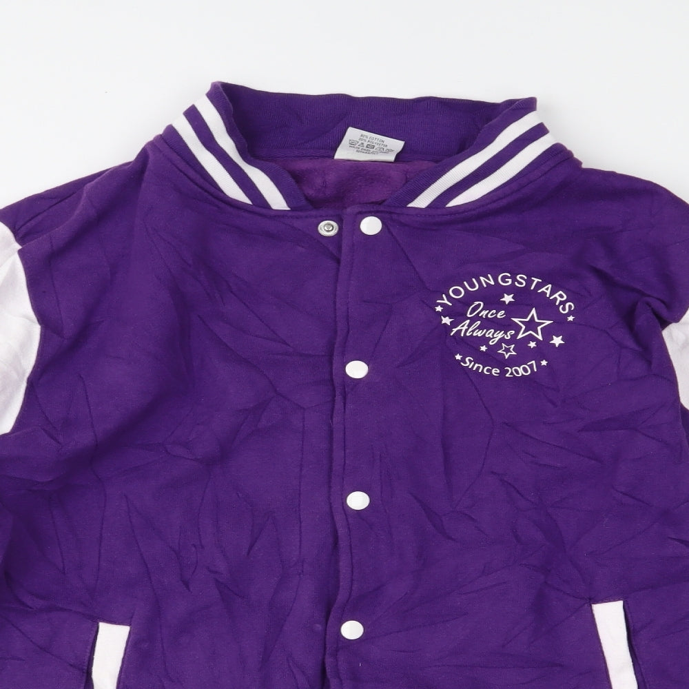 Awdis Boys Purple  Jersey Jacket  Size L