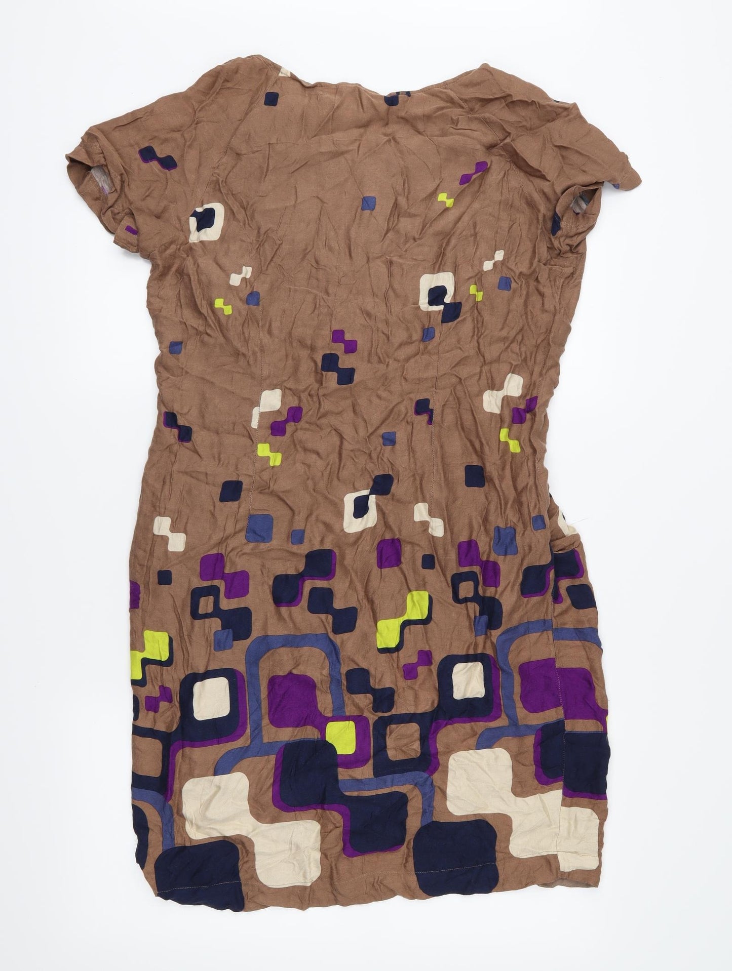 Tatuum Womens Brown Geometric  Shift  Size 12