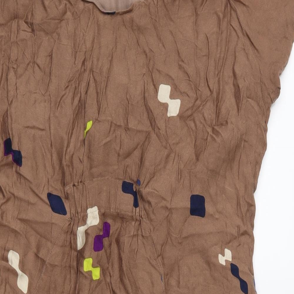 Tatuum Womens Brown Geometric  Shift  Size 12