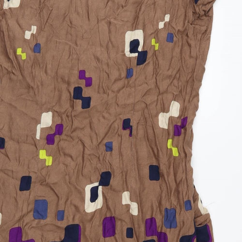 Tatuum Womens Brown Geometric  Shift  Size 12