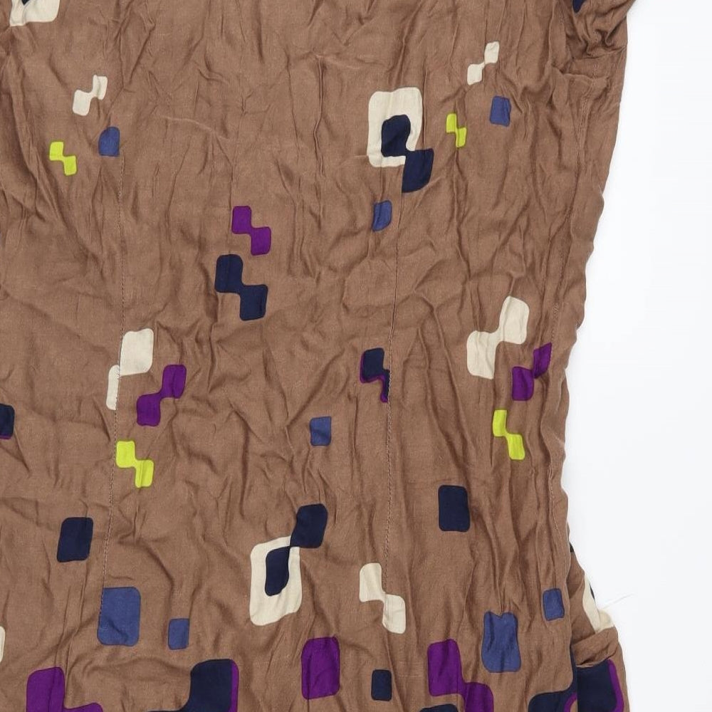 Tatuum Womens Brown Geometric  Shift  Size 12