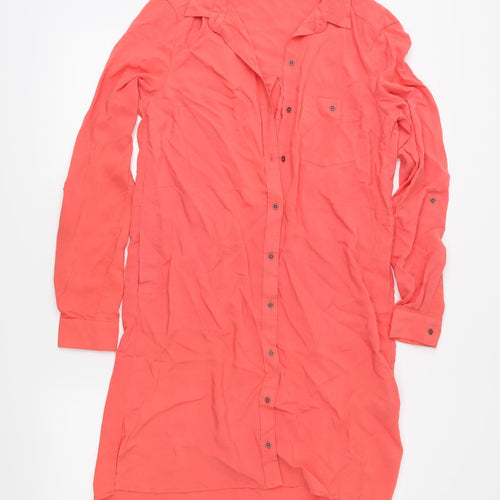 F&F Womens Pink   Shirt Dress  Size 8