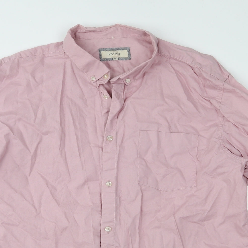 River I  Mens Pink    Button-Up Size XL