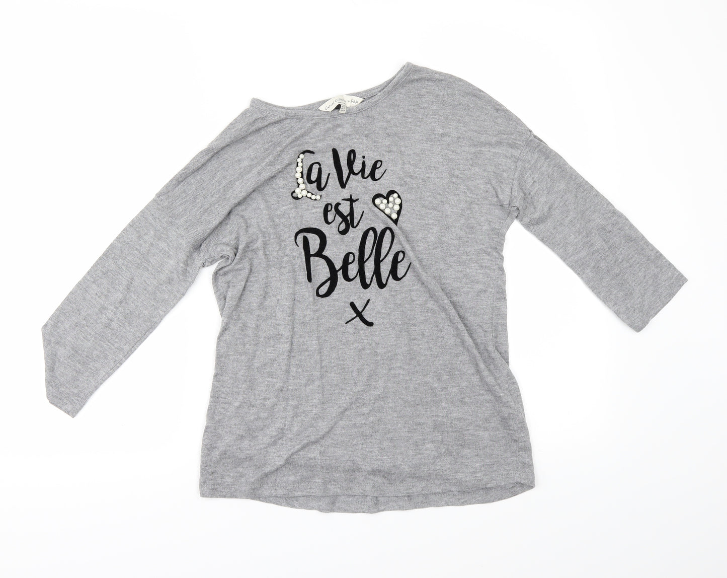 F&F Womens Grey   Pullover Jumper Size 6