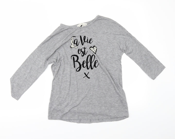 F&F Womens Grey Pullover Jumper Size 6
