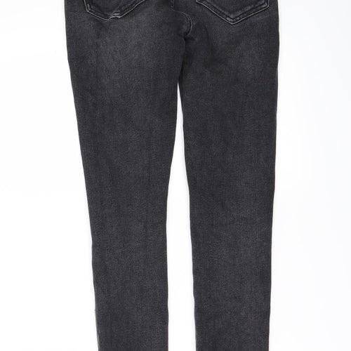 River Island Womens Black  Crochet Skinny Jeans Size 8 L27 in - Frayed Hem