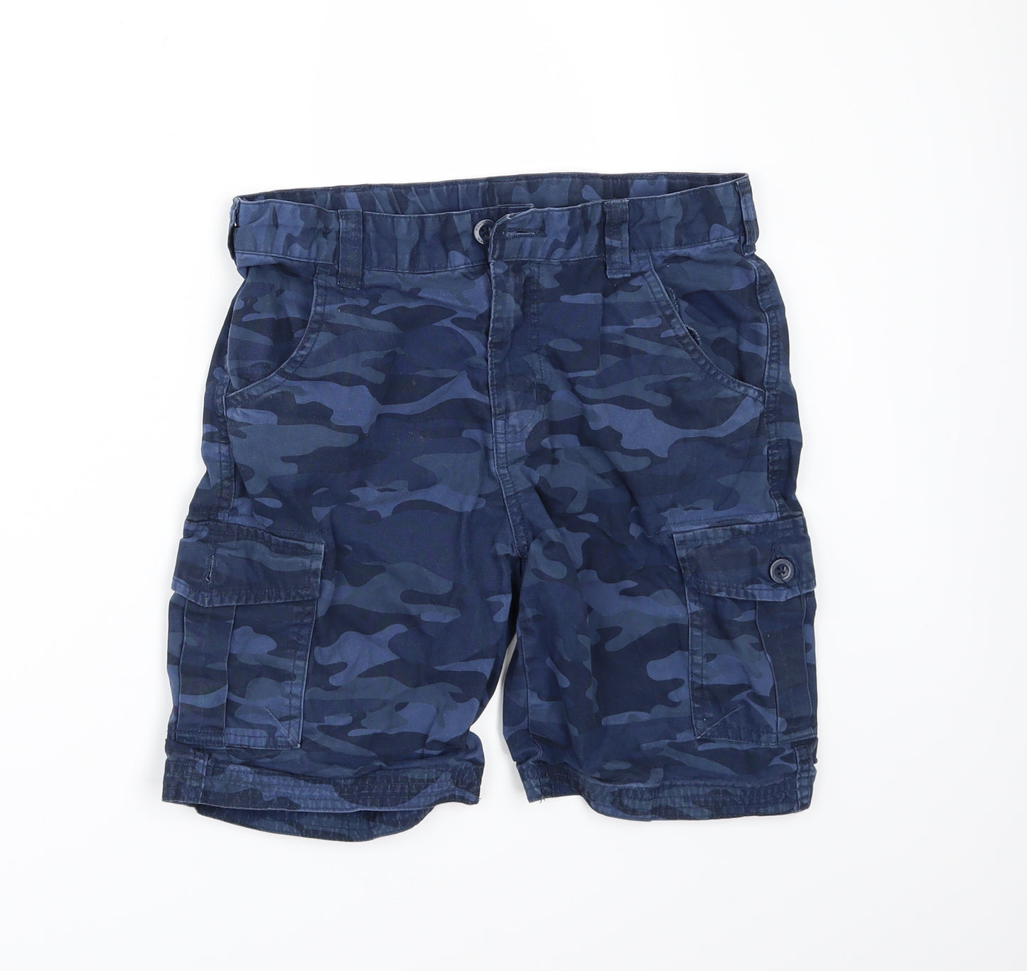 Mountain Warehouse Boys Blue Camouflage  Cargo Shorts Size 11-12 Years