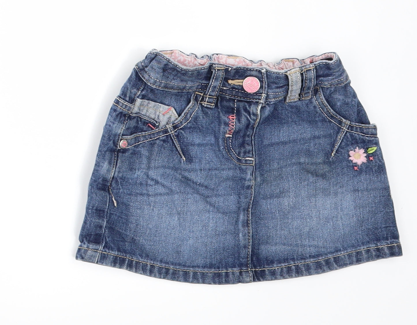 NEXT Girls Blue  Denim Maxi Skirt Size 12-18 Months