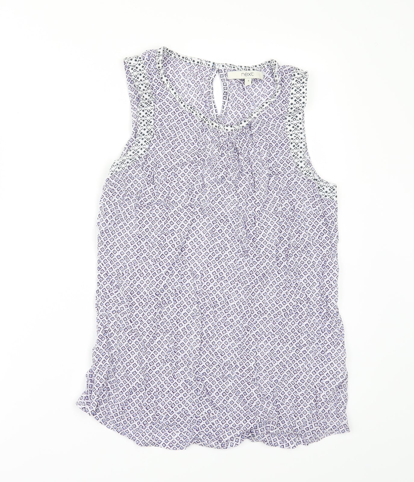 NEXT Womens Purple Geometric  Camisole Blouse Size 8