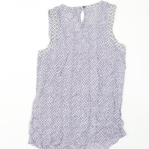 NEXT Womens Purple Geometric  Camisole Blouse Size 8