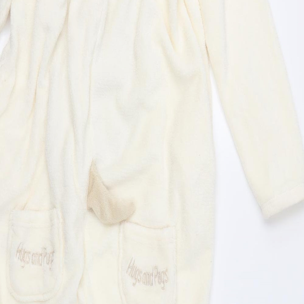Primark Womens Ivory  Fleece Top One Piece Size L  - pug