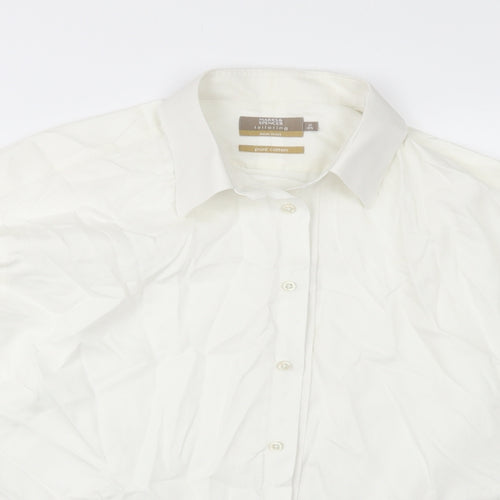 Marks and Spencer Mens White    Dress Shirt Size 16.5
