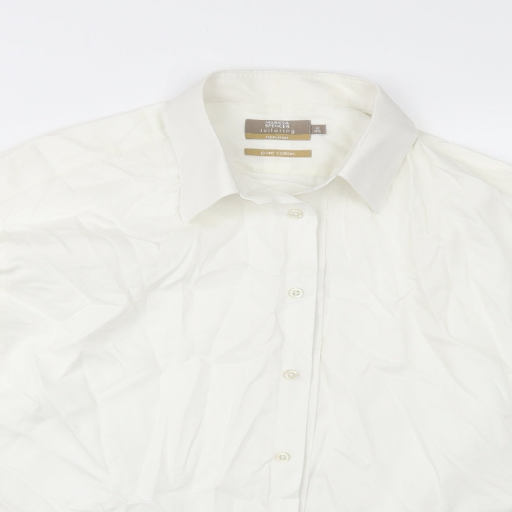 Marks and Spencer Mens White    Dress Shirt Size 16.5