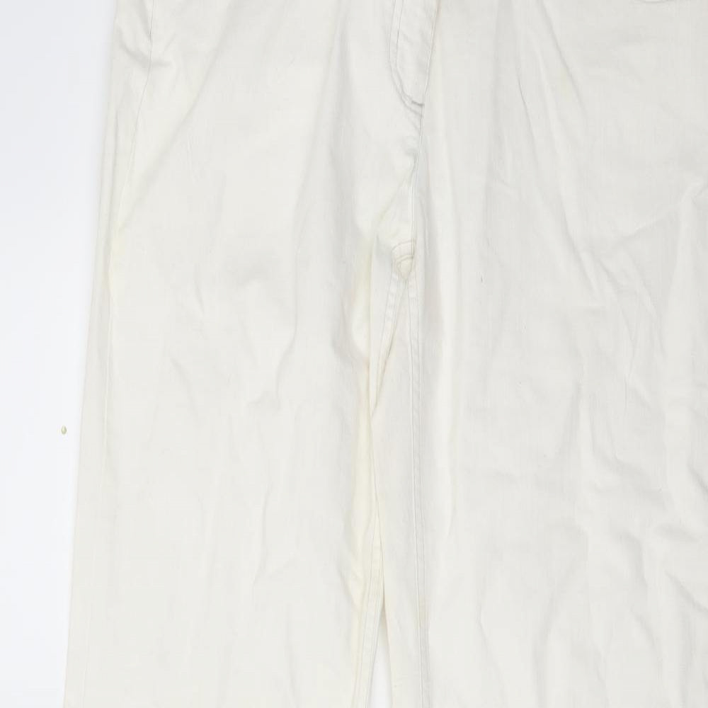 Stehmann Womens White  Denim Straight Jeans Size 16 L32 in