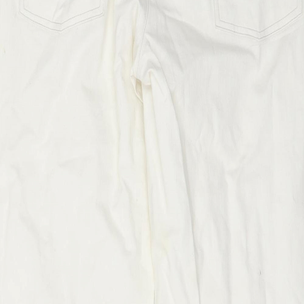 Stehmann Womens White  Denim Straight Jeans Size 16 L32 in