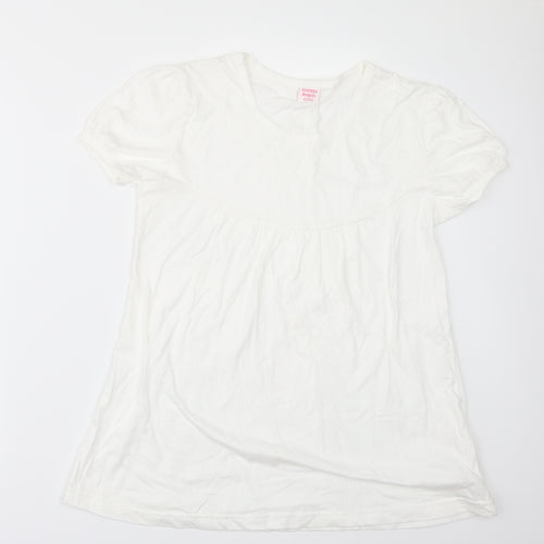 vintage angles Girls White   Basic T-Shirt Size 13 Years
