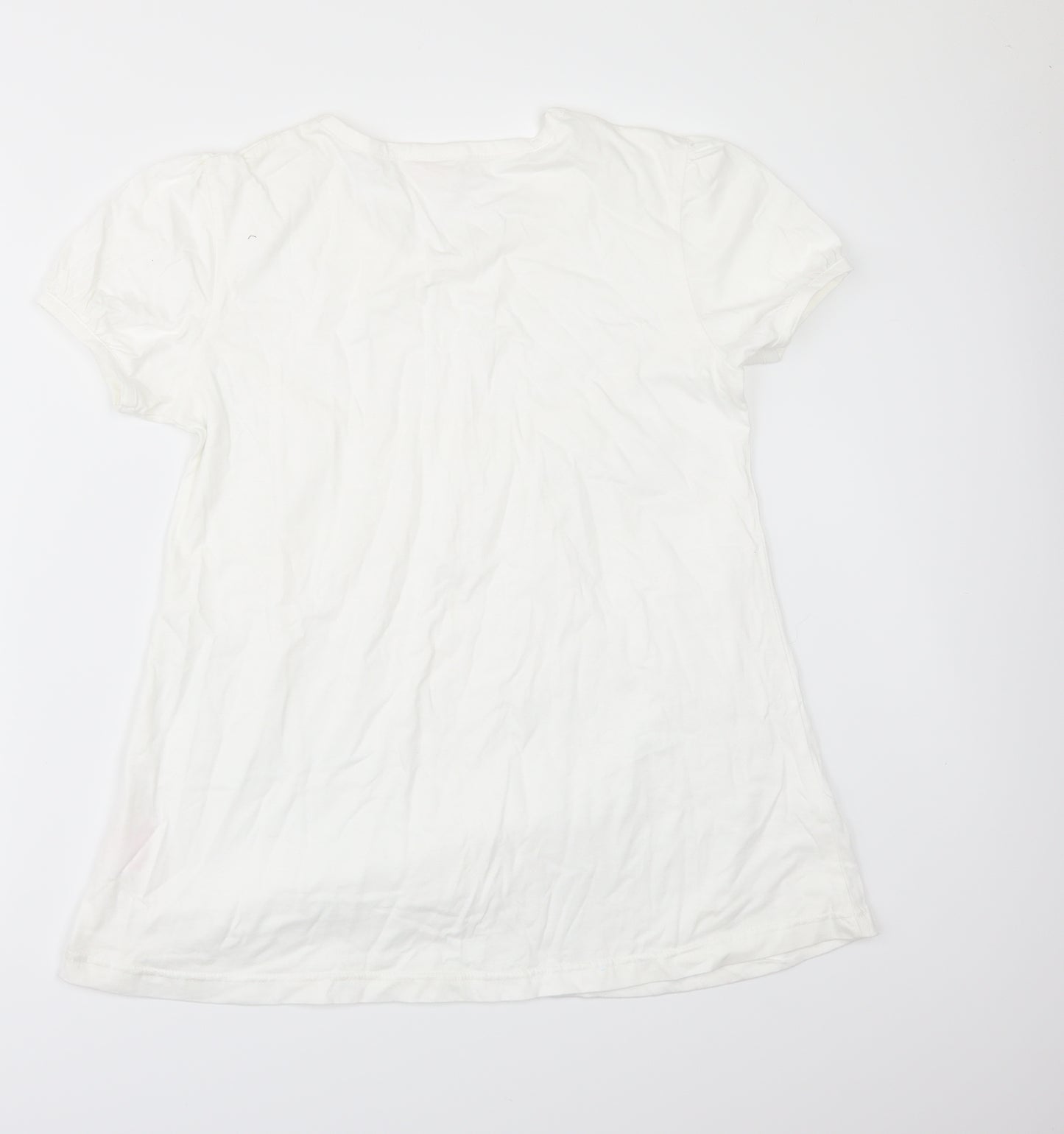 vintage angles Girls White   Basic T-Shirt Size 13 Years