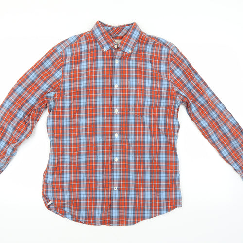 Gap Mens Orange Check   Button-Up Size S