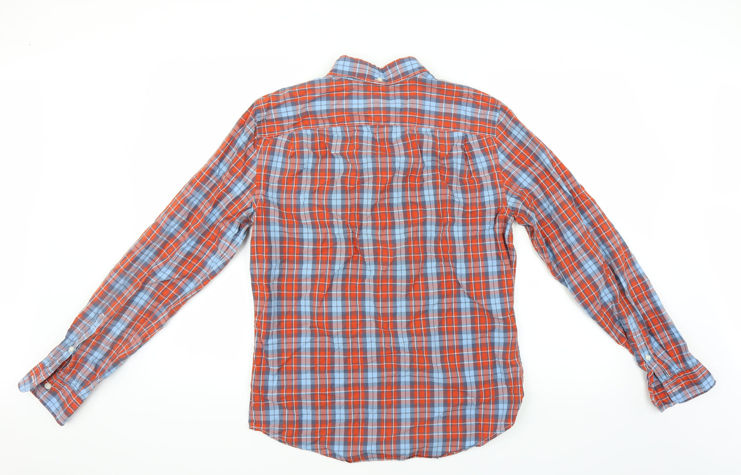 Gap Mens Orange Check   Button-Up Size S