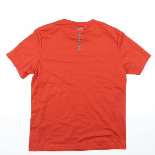 DECATHLON Mens Orange   Basic T-Shirt Size L