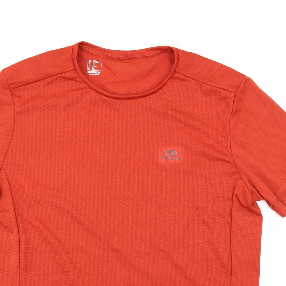 DECATHLON Mens Orange   Basic T-Shirt Size L