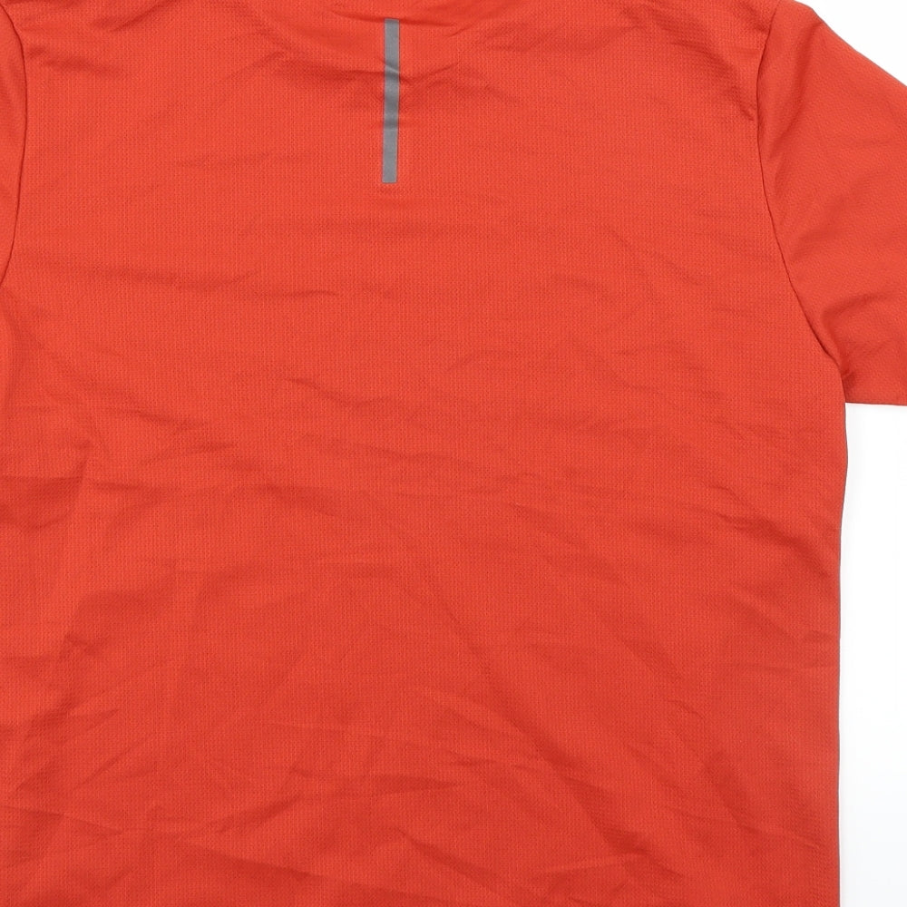 DECATHLON Mens Orange   Basic T-Shirt Size L
