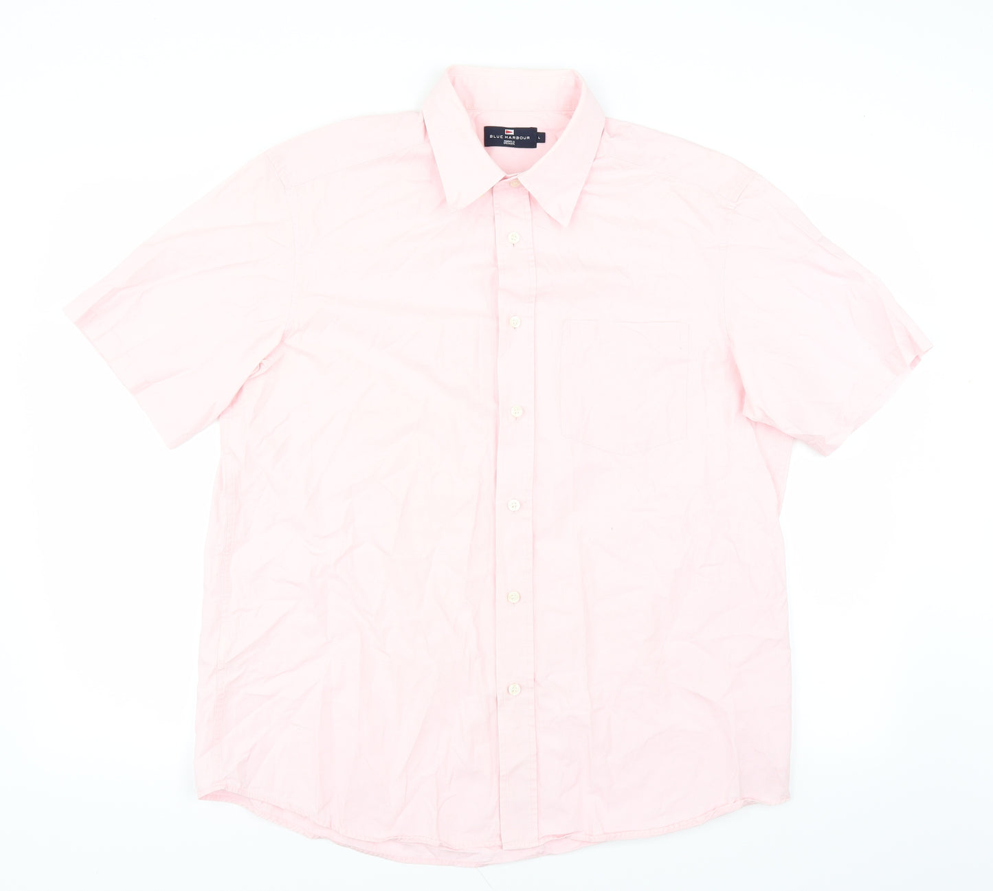 Marks and Spencer Mens Pink    Button-Up Size L