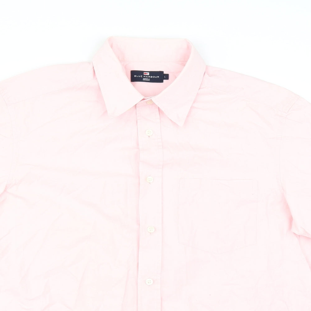 Marks and Spencer Mens Pink    Button-Up Size L