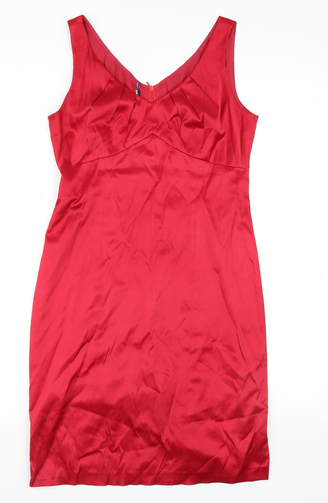 Preworn Womens Red   Pencil Dress  Size 10