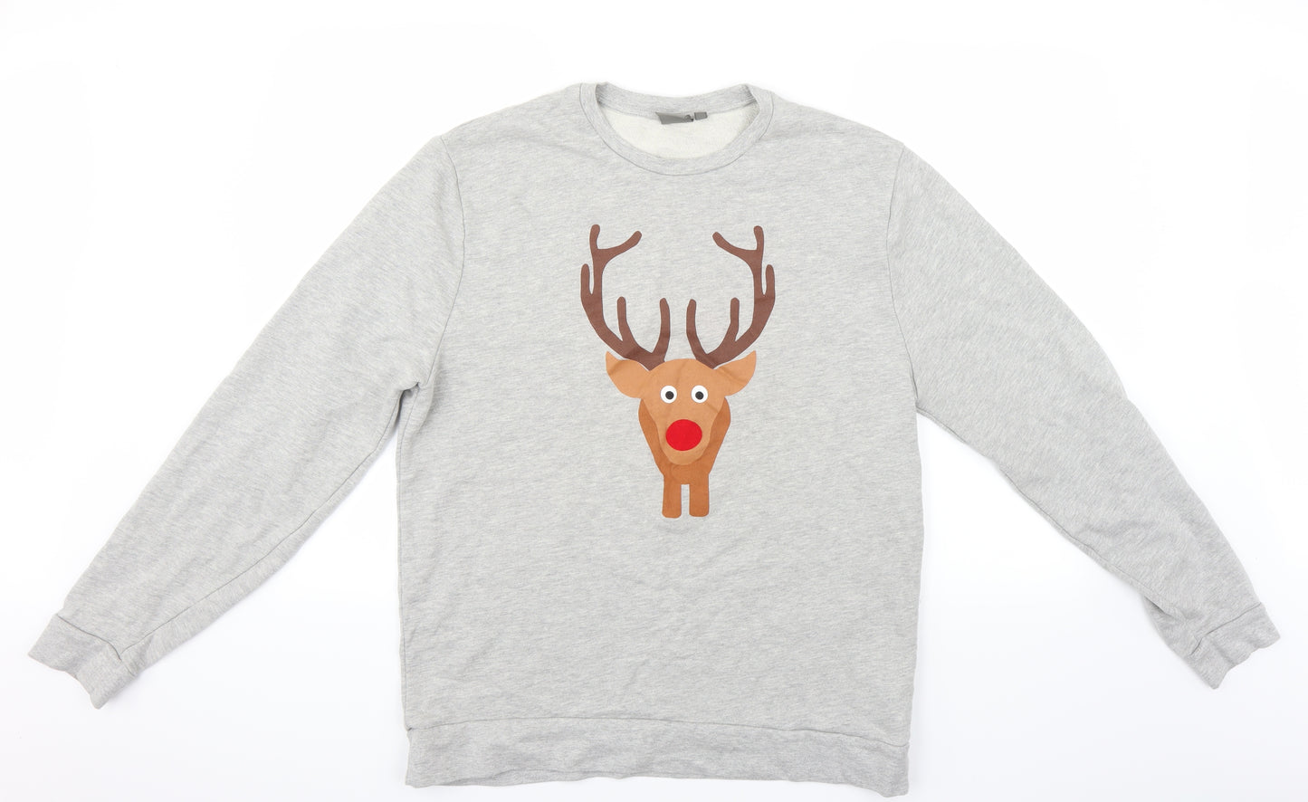 ASOS Mens Grey   Pullover Sweatshirt Size XL  - CHRISTMAS