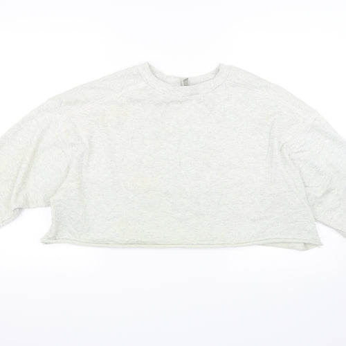 ASOS Womens Grey   Pullover Sweatshirt Size 10  - Crop Jumper