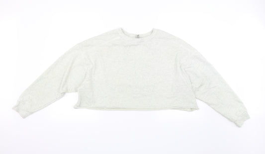 ASOS Womens Grey   Pullover Sweatshirt Size 10  - Crop Jumper