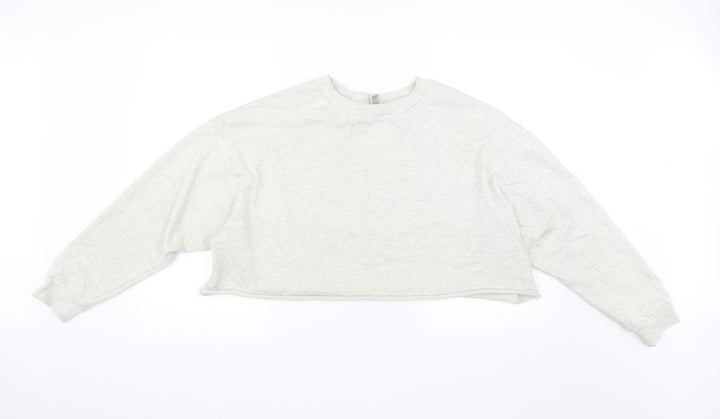 ASOS Womens Grey   Pullover Sweatshirt Size 10  - Crop Jumper