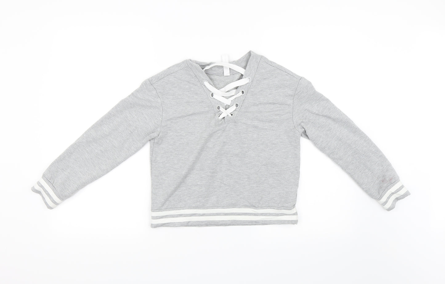 Preworn Girls Grey   Pullover Sweatshirt Size 10 Years