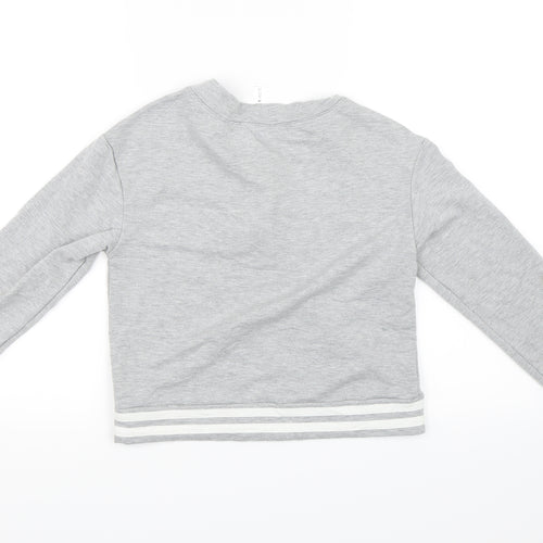 Preworn Girls Grey   Pullover Sweatshirt Size 10 Years