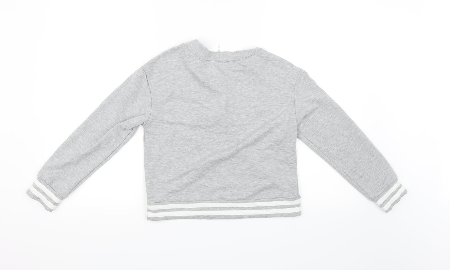 Preworn Girls Grey   Pullover Sweatshirt Size 10 Years
