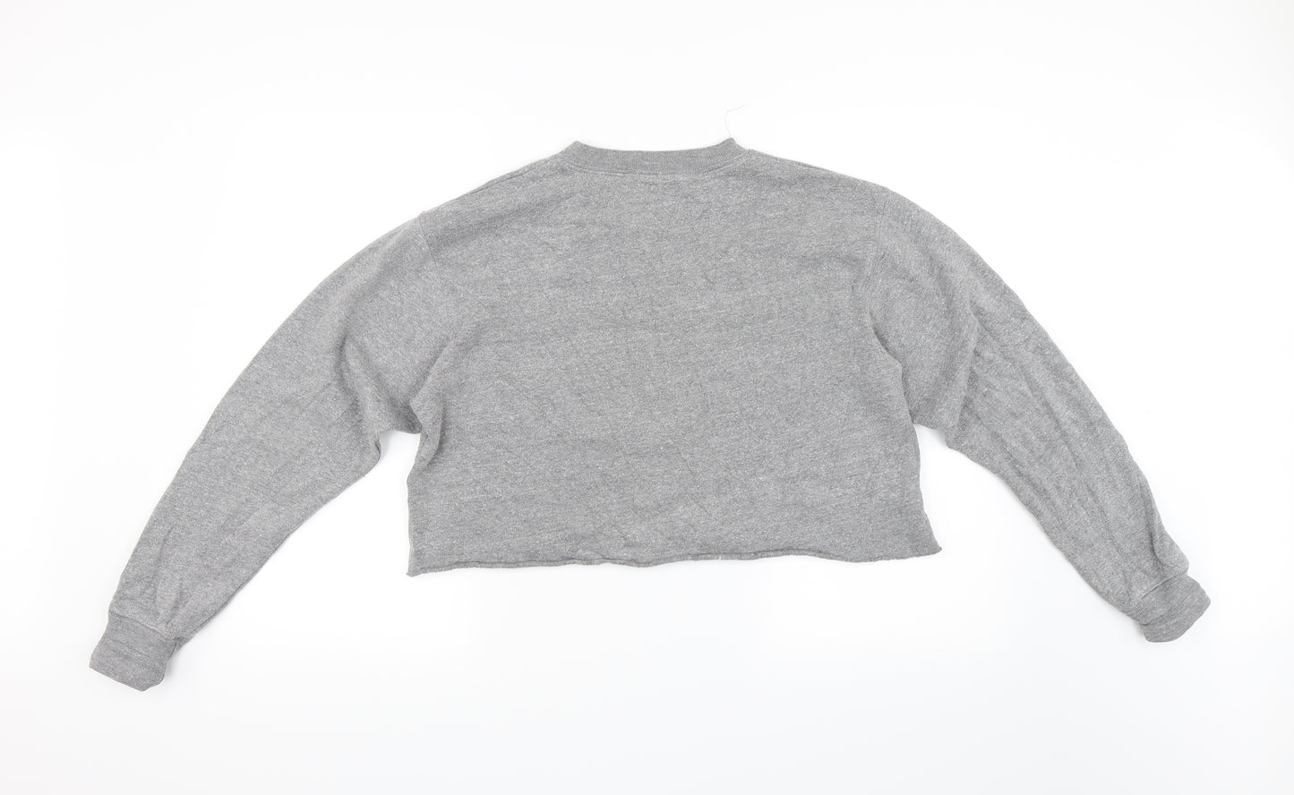 Preworn Womens Grey   Pullover Hoodie Size 8  - Cropped Sweatshirt