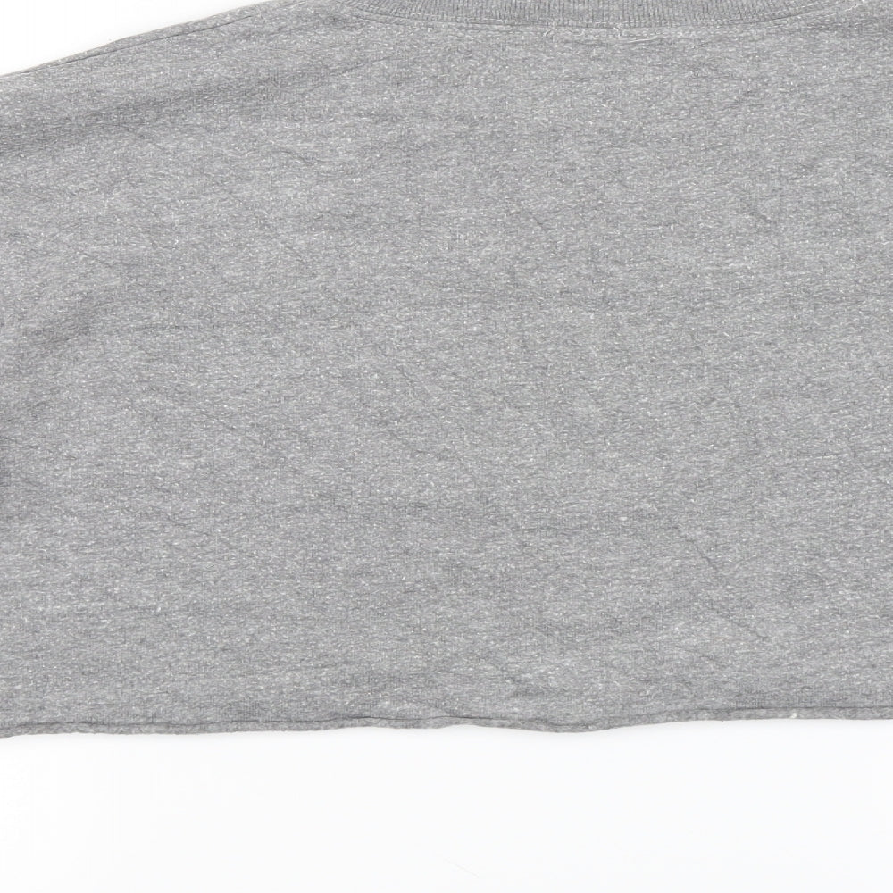Preworn Womens Grey   Pullover Hoodie Size 8  - Cropped Sweatshirt