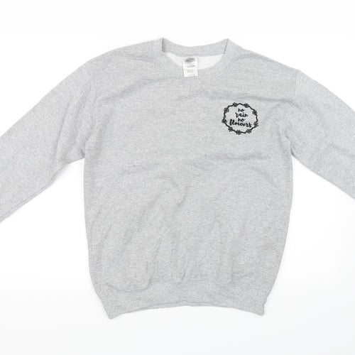 Gildan Womens Grey   Pullover Sweatshirt Size S