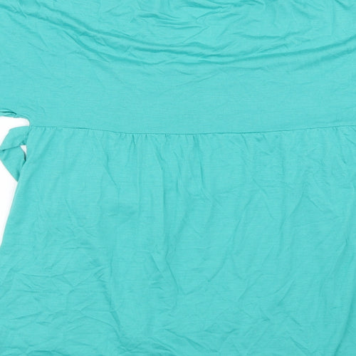 Miss Fiori Womens Green   Basic Blouse Size 10  - Tie Waist