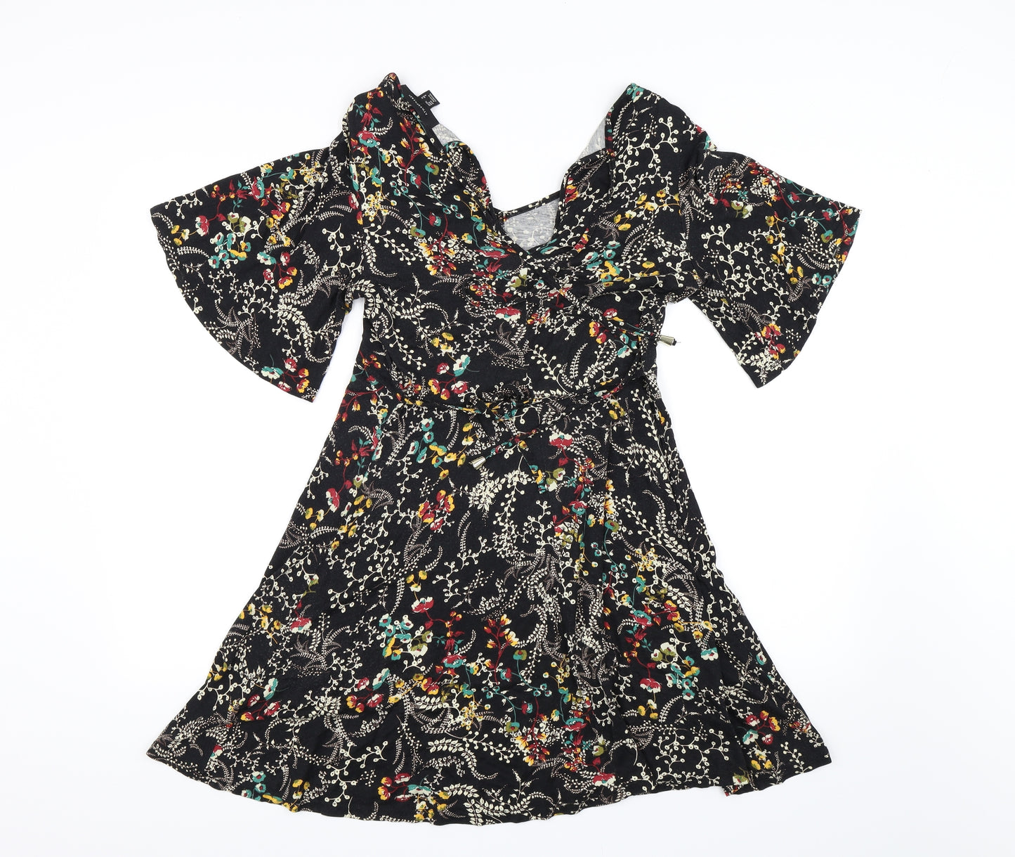 Atmosphere Womens Black Floral  Fit & Flare  Size 12
