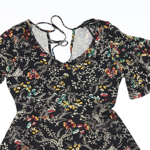 Atmosphere Womens Black Floral  Fit & Flare  Size 12