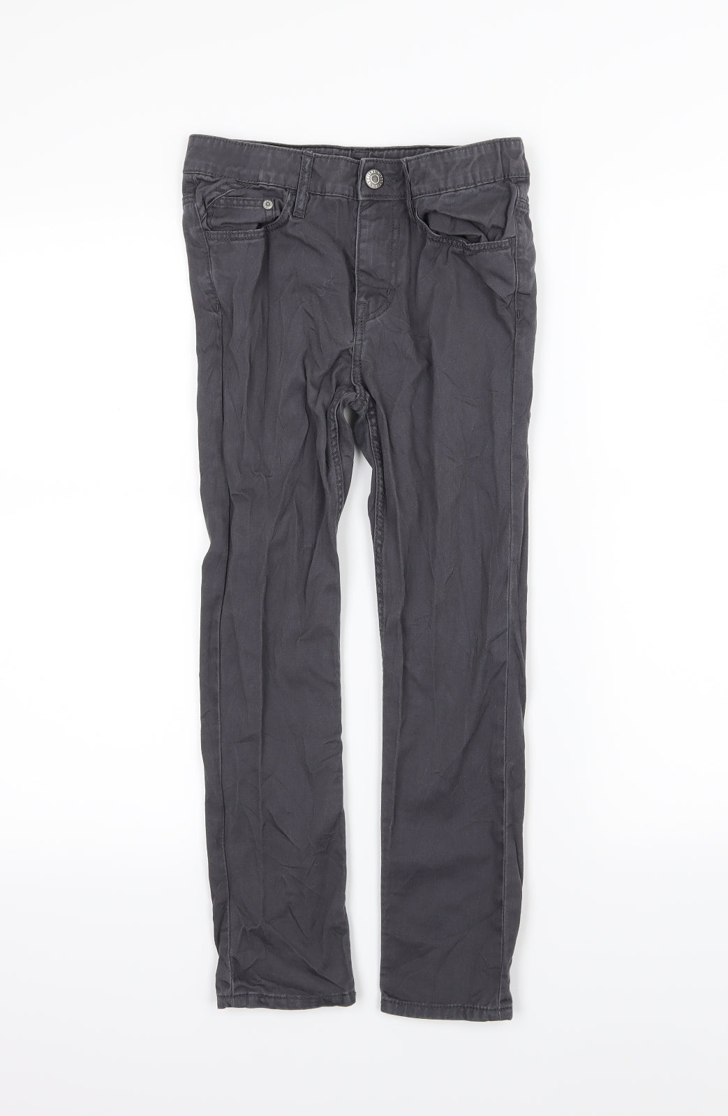 H&M Boys Grey  Denim Straight Jeans Size 8-9 Years