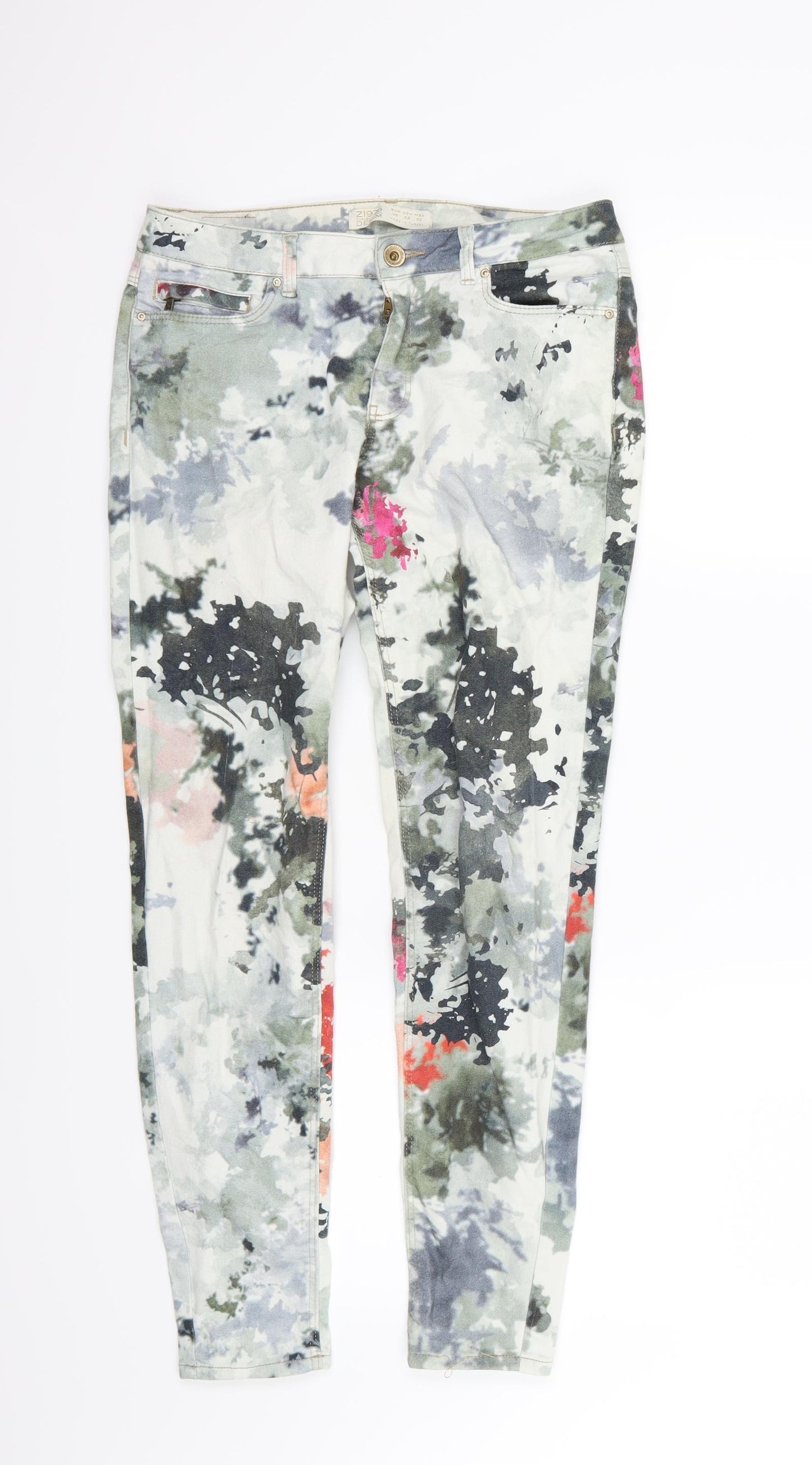 Zara Womens Multicoloured  Denim Skinny Jeans Size 12 L28 in